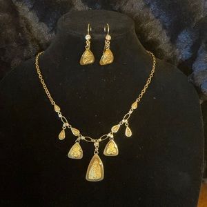 Exquisite necklace and earrings.